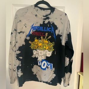 Metallica "Damage INC. Tour" Tie Dye Long Sleeve Tee Shirt size Med